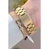 Daniel Klein DKISTE2055 Gold Renk İç Göstergeleri Aktif Kadın Kol Saati ve Bileklik