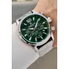 Kadranı Yeşil Kordonu Gümüş Renk 43 Mm İç Göstergeleri Aktif Erkek Kol Saati
