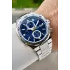 Kadranı Lacivert Kordonu Gümüş Renk 42 Mm İç Göstergeleri Aktif Erkek Kol Saati