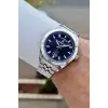 Kadranı Lacivert Kordonu Gümüş Renk 42 Mm İç Göstergeleri Aktif Erkek Kol Saati