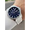 Kadranı Lacivert Kordonu Gümüş Renk 43 Mm İç Göstergeleri Aktif Erkek Kol Saati