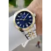 Kadranı Lacivert Kordonu Gold Gümüş Renk 42 Mm İç Göstergeleri Aktif Erkek Kol Saati