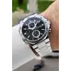 Kadranı Siyah Kordonu Gümüş Renk 42 Mm İç Göstergeleri Aktif Erkek Kol Saati