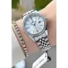 Gümüş Renk 32,5 Mm Kadın Kol Saati ve Bileklik