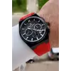 Kasası Siyah Kordonu Kırmızı Renk 44 Mm Göstergeleri Aktif Erkek Kol Saati