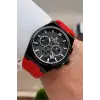 Kasası Siyah Kordonu Kırmızı Renk 44 Mm Göstergeleri Aktif Erkek Kol Saati