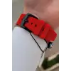 Kasası Siyah Kordonu Kırmızı Renk 44 Mm Göstergeleri Aktif Erkek Kol Saati