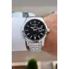 Kadranı Siyah Kordonu Gümüş Renk 43 mm Erkek Kol Saati