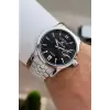 Kadranı Siyah Kordonu Gümüş Renk 43 mm Erkek Kol Saati