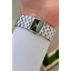 Kadranı Siyah Kordonu Gümüş Renk 43 mm Erkek Kol Saati