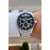 Kadranı Siyah Kordonu Gümüş Renk 44 Mm Göstergeleri Aktif Erkek Kol Saati