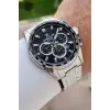 Kadranı Siyah Kordonu Gümüş Renk 44 Mm Göstergeleri Aktif Erkek Kol Saati