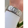 Kadranı Siyah Kordonu Gümüş Renk 44 Mm Göstergeleri Aktif Erkek Kol Saati