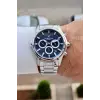 Kadranı Lacivert Kordonu Gümüş Renk 44 Mm Göstergeleri Aktif Erkek Kol Saati