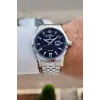 Kadranı Lacivert Kordonu Gümüş Renk 43 mm Erkek Kol Saati