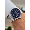Kadranı Lacivert Kordonu Gümüş Renk 43 mm Erkek Kol Saati