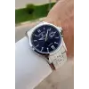 Kadranı Lacivert Kordonu Gümüş Renk 43 mm Erkek Kol Saati