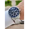 Kadranı Lacivert Kordonu Gümüş Renk 44 Mm Göstergeleri Aktif Erkek Kol Saati