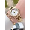 Gold Renk 30 mm Kadın Kol Saati ve Bileklik