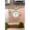 Gold Renk 30 mm Kadın Kol Saati ve Bileklik