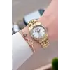 Gold Renk 30 mm Kadın Kol Saati ve Bileklik