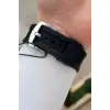 Santa Barbara Polo & Racquet Club Kasası Gümüş Kordonu Siyah Renk 45 mm Renk Atmaz Çelik Kasa Erkek Kol Saati