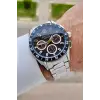 Kadranı Siyah Kordonu Gümüş Renk 43 mm İç Göstergeleri Aktif Erkek Kol Saati