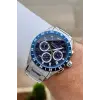 Kadranı Lacivert Kordonu Gümüş Renk 43 mm İç Göstergeleri Aktif Erkek Kol Saati