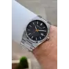 Kadranı Siyah Kordonu Gümüş Renk 40 mm İç Göstergeleri Aktif Erkek Kol Saati