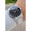 Kadranı Siyah Kordonu Gümüş Renk 40 mm İç Göstergeleri Aktif Erkek Kol Saati