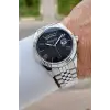 Kadranı Siyah Kordonu Gümüş Renk 41 mm İç Göstergeleri Aktif Erkek Kol Saati