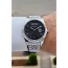 Kadranı Siyah Kordonu Gümüş Renk 41 mm İç Göstergeleri Aktif Erkek Kol Saati