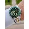 Kadranı Yeşil Kordonu Gold Gümüş Renk 42 mm İç Göstergeleri Aktif Erkek Kol Saati