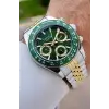 Kadranı Yeşil Kordonu Gold Gümüş Renk 42 mm İç Göstergeleri Aktif Erkek Kol Saati