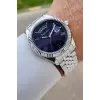 Kadranı Lacivert Kordonu Gümüş Renk 41 mm İç Göstergeleri Aktif Erkek Kol Saati