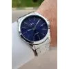 Kadranı Lacivert Kordonu Gümüş Renk 43 mm İç Göstergeleri Aktif Erkek Kol Saati