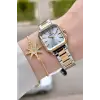 Gold Gümüş Renk 26 mm Kadın Kol Saati ve Bileklik