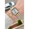 Gold Gümüş Renk 26 mm Kadın Kol Saati ve Bileklik