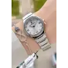 Gümüş Renk 30 Mm Kadın Kol Saati ve Hediye Bileklik