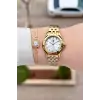 Santa Barbara Polo & Racquet Club Gold Renk 27,5 Mm Tam Çelik 5 ATM Su Geçirmez Kadın Kol Saati ve Bileklik
