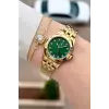 Santa Barbara Polo & Racquet Club Kadranı Yeşil Korodnu Gold Renk 27,5 Mm Tam Çelik 5 ATM Su Geçirmez Kadın Kol Saati ve Bileklik