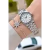 Santa Barbara Polo & Racquet Club Gümüş Renk 26 Mm Tam Çelik 5 ATM Su Geçirmez Kadın Kol Saati ve Bileklik