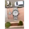 Santa Barbara Polo & Racquet Club Gümüş Renk 26 Mm Tam Çelik 5 ATM Su Geçirmez Kadın Kol Saati ve Bileklik