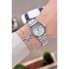 Santa Barbara Polo & Racquet Club Gümüş Renk 26 Mm Tam Çelik 5 ATM Su Geçirmez Kadın Kol Saati ve Bileklik