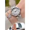 Gümüş Renk 35 Mm Hediye Paketli Kadın Kol Saati ve Bileklik