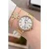 Gold Renk Kadın Kol Saati Bileklik