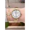 Gold Renk Kadın Kol Saati Bileklik