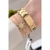 Gold Renk Kadın Kol Saati Bileklik
