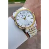 Gold Gümüş Renk Hediye Paketli 41 mm Erkek Kol Saati
