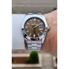 Kadranı Kahverengi Kordonu Gümüş Renk 5 ATM Hediye Paketli 42 mm Erkek Kol Saati